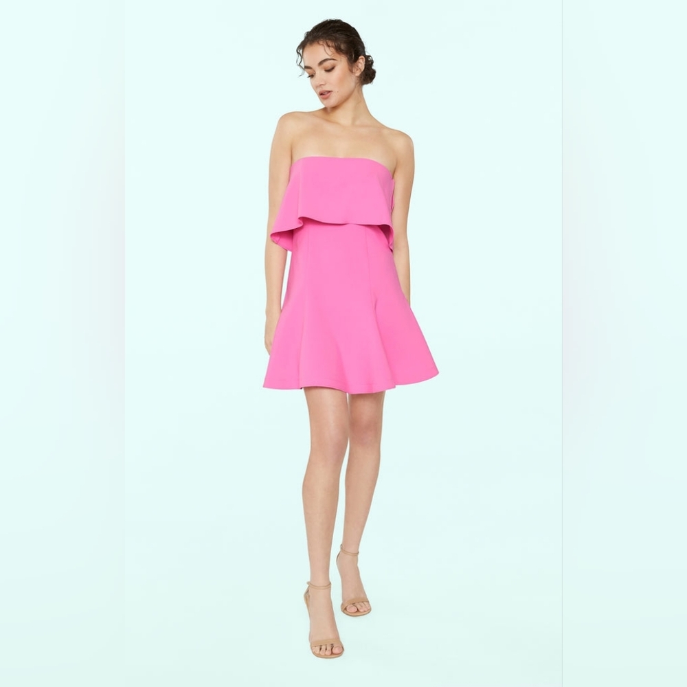 NWT LIKELY Flouncy Driggs Mini Dress‎ Pink Sugar 10